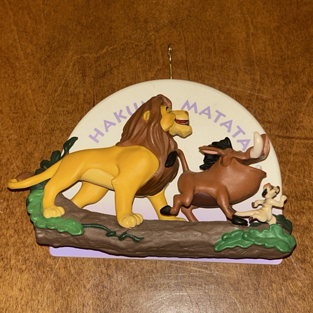 Hallmark Keepsake Disney ~ The Lion King ~ Hakuna Matata ~ Simba Pumbaa & Timon